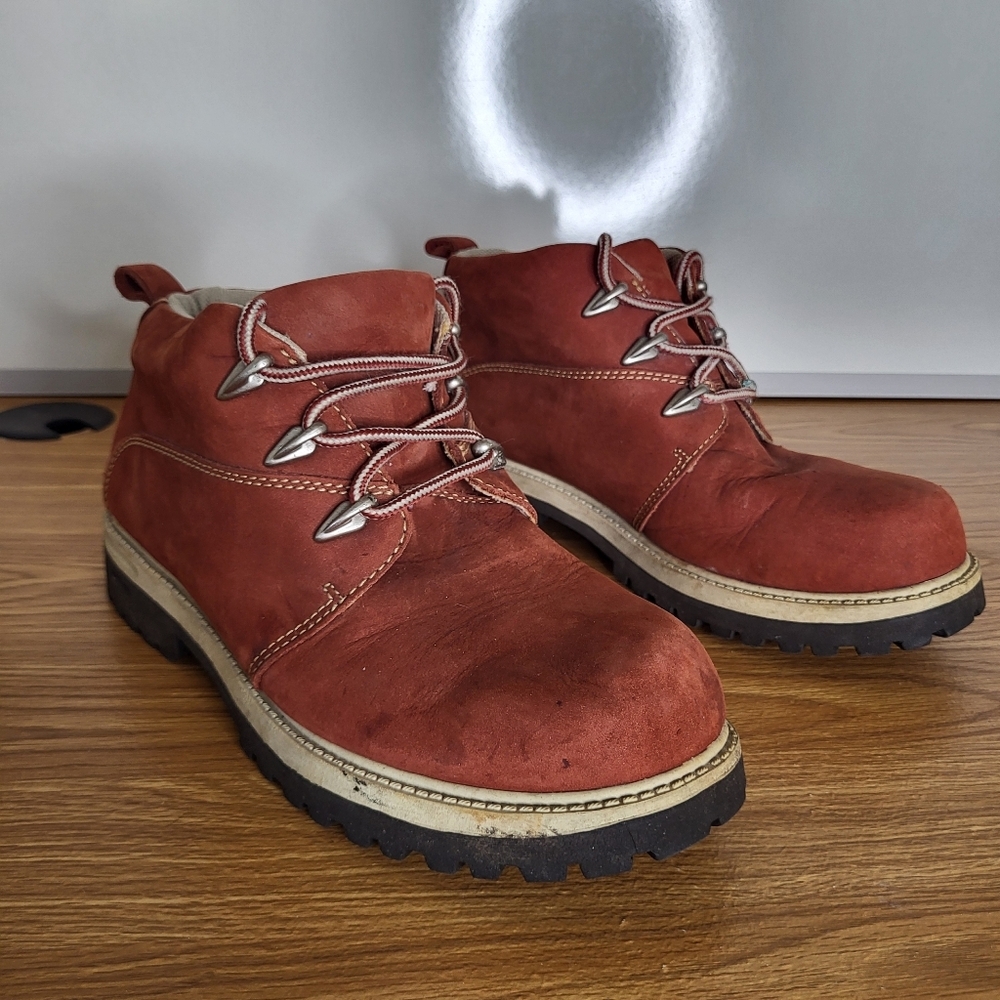 Colorado Men's Red Suede Lace-Up Work Boots Size 9